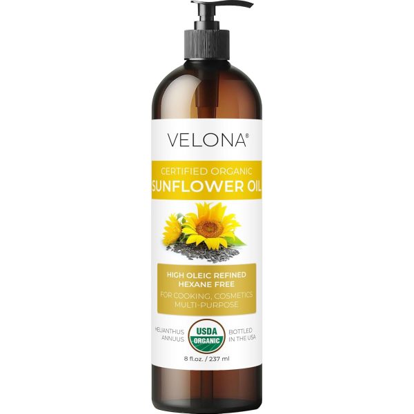 100% Pure and Natural Carrier Oil | High Oleic, Refined| Cooking, Skin, Hair, Body & Face Moisturizing