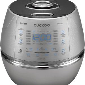 Cuckoo CRP-CHSS1009FN 10 Cup Induction Heating Pressure Rice Cooker, 19 Menu Options, Stainless Steel Inner Pot, Made in Korea, Silver