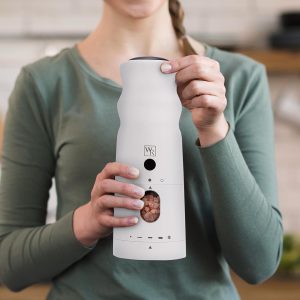 Aluminum Rechargeable Salt Grinder Refillable Heavy Duty Electric Himalayan Pink Salt Grinder, Kitchen Gadgets