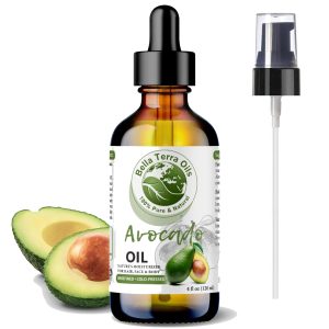 Bella Terra Oils - Avocado Oil 4oz - Pure Essence of Cold-Pressed Avocado, Boosted with Vitamin A